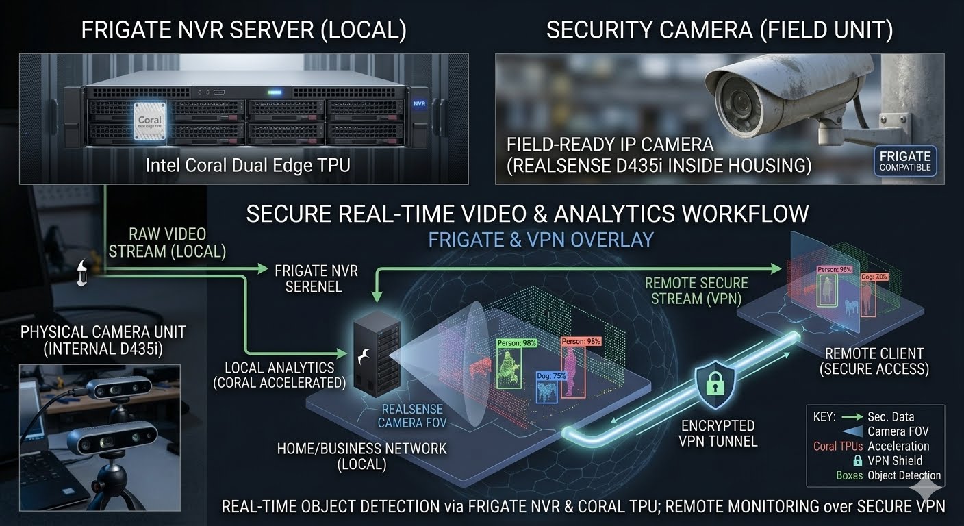 Security camera used for local monitoring experiments